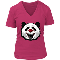 Panda Bear Clown Tshirt - Halloween Spooky Animal T-Shirt - Womens Plus Size Up To 4X