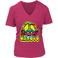 Groovy Hippie 60s 70s Peace Sign T-Shirt - 1970s Retro - Womens Plus Size Up To 4X