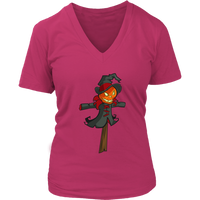 Scarecrow Pumpkin Halloween Tshirt - Scary Costume Tee - Womens Plus Size up to 4X