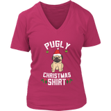 Pugly Ugly Pug Dog Tshirt - Christmas Doggy T-Shirt - Womens Plus Size Up To 4X