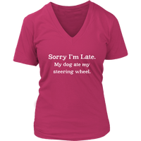 Funny Late Excuse T Shirt Bad Dog Tardy Tshirt - Womens Plus Size Up To 4X