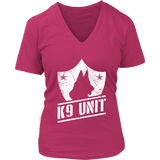 Canine Unit Tshirt - Police Dog Badge T-Shirt - K-9 Guard Dogs - Womens Plus Size Up To 4X