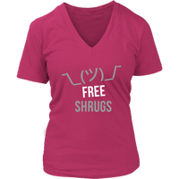 Free Shrugs Tshirt - Shrugging Stick Man Novelty T-Shirt - Womens Plus Size Up To 4X