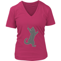 Cat T-Shirt - Climbing Cat Shirt - Fun Cat Tee Shirt - Womens Plus Size Up To 4X