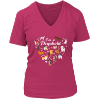 Dogaholic T-Shirt - Love Animals Tee - Dog Lover TShirt - Womens Plus Size Up To 4X