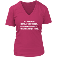 I Ignored You Tshirt - Sarcasm Quote T-shirt - Novelty - Womens Plus Size up to 4X