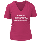 I Ignored You Tshirt - Sarcasm Quote T-shirt - Novelty - Womens Plus Size up to 4X