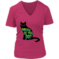 Friendly Black Cat Tshirt - Meow Cute Kitten T-Shirt - Womens Plus Size Up To 4X