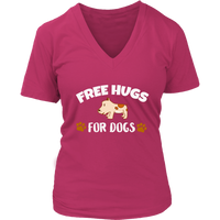 Love Animals Tee - Dog Lover T-Shirt - Free Hugs for Dogs - Womens Plus Size Up To 4X