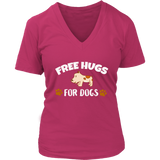 Love Animals Tee - Dog Lover T-Shirt - Free Hugs for Dogs - Womens Plus Size Up To 4X