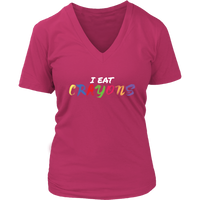 Crayons T-Shirt - Creative Tee - Funny Statement Tshirt - Womens Plus Size Up To 4X