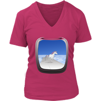 Airplane Window T-Shirt - Vacation Tee - Unicorn Tshirt - Womens Plus Size up to 4X