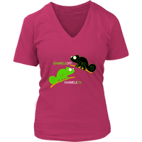 Chameleoff Chameleon Lizard Joke T-Shirt - Funny Reptiles - Womens Plus Size Up To 4X