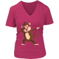 Dabbing Monkey T-Shirt - Funny Ape Dab T Shirt - Womens Plus Size up to 4X