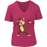 Dabbing Monkey T-Shirt - Funny Ape Dab T Shirt - Womens Plus Size up to 4X