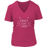 Crazy Cat Lady T-shirt Cute Kitty Tshirt Kitten Novelty Tee  - Womens Plus Size Up To 4X