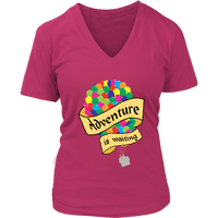 Adventure Is Waiting Tshirt - Hot Air Balloon Travel Tee - Womens Plus Size Up To 4X