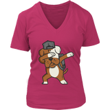 Dabbing Dog T-Shirt - Funny School Kid Dab T Shirt - Womens Plus Size up to 4X