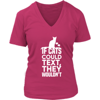 If Cats Could Text Tshirt - Moody Grumpy Annoyed Cats - Womens Plus Size Up To 4X