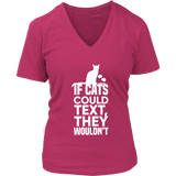 If Cats Could Text Tshirt - Moody Grumpy Annoyed Cats - Womens Plus Size Up To 4X