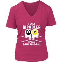 Bipolar Bipooler Pool Player Tshirt - Pool Billiards Tee - Womens Plus Size Up To 4X