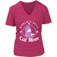 Womens Best Cat Mom Graphic T-shirt - Cute Kitty Lover Shirt - Plus Size Up To 4X