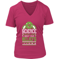 Atheist Scientist T-Shirt - Science Religious Beliefs Tee - Womens Plus Size Up To 4X