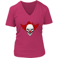 Smiling Evil Clown Halloween Tshirt - Killer Clowns T-Shirt - Womens Plus Size Up To 4X