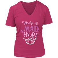 All Mad Here Wonderland Shirt - Cheshire Cat Tee - Womens Plus Size Up To 4X