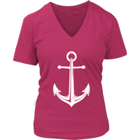 Anchor Graphic Tee Shirt - Sailor T-Shirt - Nautical Tshirt - Womens Plus Size Up To 4X