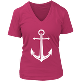 Anchor Graphic Tee Shirt - Sailor T-Shirt - Nautical Tshirt - Womens Plus Size Up To 4X