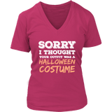 Sarcastic Halloween Costume Joke Tshirt - Fashionista Outfit - Womens Plus Size Up To 4X