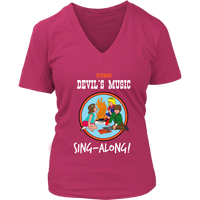 Devil Music T-Shirt - Sing Along Tshirt - Novelty Tee - Womens Plus Size Up To 4X