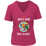 Devil Music T-Shirt - Sing Along Tshirt - Novelty Tee - Womens Plus Size Up To 4X