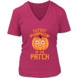 Cute Pumpkin Halloween Tshirt - Womens Costume Party T-Shirt - Plus Size Up To 4X