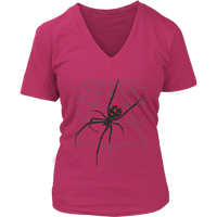 Halloween Scary Spider Web Tshirt Deadly Spider's Web Tee - Womens Plus Size Up To 4X