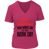 911 Dispatcher T-Shirt - Emergency Worker Tshirt - Funny Tee Shirt - Womens Plus Size Up To 4X