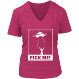 Aliens Pick Me T-Shirt - Alien UFO Abduction T Shirt - Womens Plus Size up to 4X