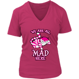 Cheshire Cat All Mad Here Grinning Wonderland Cat T-Shirt - Womens Plus Size Up To 4X