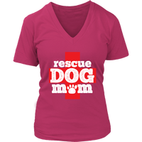 Rescue Dog Mom Shirt - Animal Awareness Tee - Dog Lover Tee - Womens Plus Size Up To 4X