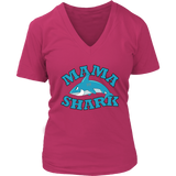 Womens Mama Shark T-Shirt - Cute Shark Mommy T - Mother's Day Tee - Womens Plus Size Up To 4X