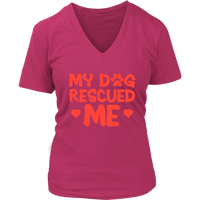 Rescue Dog T-Shirt - Cute Paw Tshirt - Save Animals Tee - Womens Plus Size Up To 4X