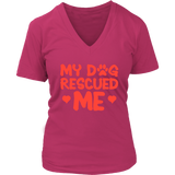 Rescue Dog T-Shirt - Cute Paw Tshirt - Save Animals Tee - Womens Plus Size Up To 4X