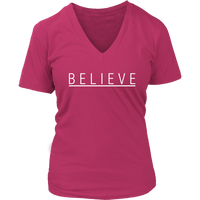 Believe T-Shirt - Positive Tshirt - Have Faith Tee Shirt -  Womens Plus Size Up To 4X