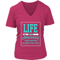 Motivational Novelty T Shirt - Life is a Journey Quote Tee - Tshirt With Saying - Womens Plus Size Up To 4X