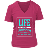 Motivational Novelty T Shirt - Life is a Journey Quote Tee - Tshirt With Saying - Womens Plus Size Up To 4X