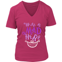 Cheshire Cat Tee - All Mad Here Wonderland T-Shirt - Womens Plus Size Up To 4X