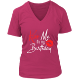 Kiss Me It's My Birthday T-Shirt - Couple Shirt - Bday Tees - Womens Plus Size Up To 4X