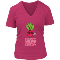 Funny Veggie Food Pun Tshirt - Beet Beat Drop DJ Joke - Womens Plus Size Up To 4X