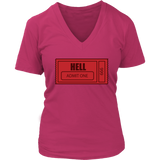 Ticket to Hell T-Shirt - Halloween T Shirt - Womens Plus Size up to 4X